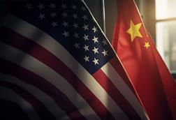 U.S. China flags