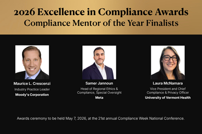 Compliance Mentor of the Year Finalists - Finalist