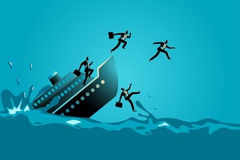Sinking ship